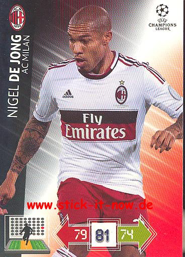 Panini Adrenalyn XL CL 12/13 - AC Mailand - Nigel De Jong