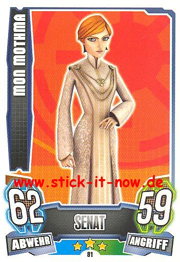 Force Attax - Star Wars - Clone Wars - Serie 4 - MON MOTHMA - Nr. 81