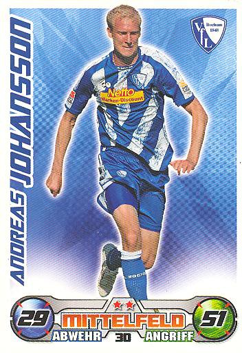 Match Attax 09/10 - ANDREAS JOHANSSON - VfL Bochum - Nr. 30