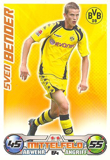 Match Attax 09/10 - SVEN BENDER - Bor. Dortmund - Nr. 64