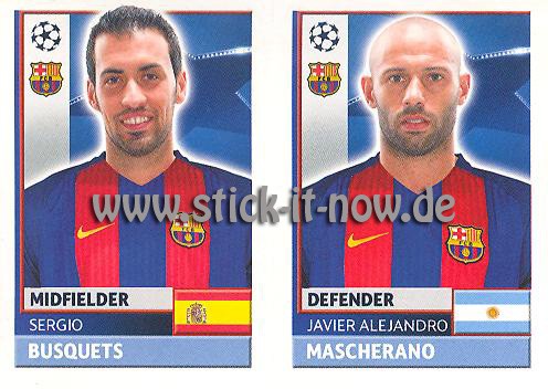 Topps Champions League Sticker 16/17 - Nr. FCB 10 + 11