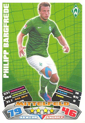 Match Attax 12/13 - Philipp Bargfrede - SV Werder Bremen - Nr. 32