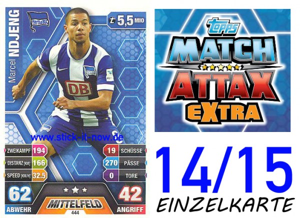 Match Attax 14/15 EXTRA - Marcel NDJENG - Hertha BSC - Nr. 444