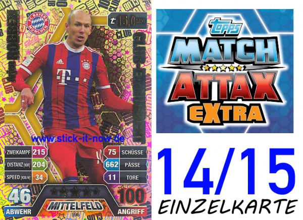 Match Attax 14/15 EXTRA - ARJEN ROBBEN - Bayern München - Nr. 596 (CLUB 100)