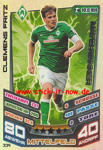 Match Attax 13/14 - Werder Bremen - Clemens Fritz - Matchwinner - Nr. 334