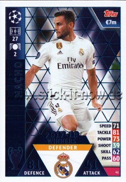 Match Attax Champions League 18/19 - Nr. 41 ( WINNERS 17/18 )