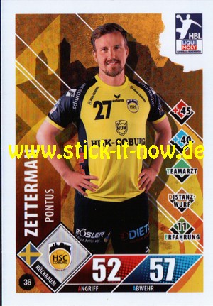 LIQUI MOLY Handball Bundesliga "Karte" 20/21 - Nr. 36