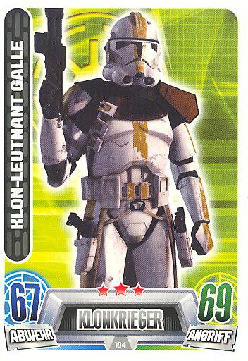 Force Attax Movie Collection - Serie 2 - KLON-LEUTNANT GALLE - Nr. 104