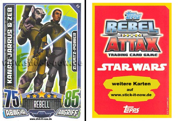 Rebel Attax - Serie 1 (2015) - KANAN JARRUS & ZEB - Nr. 65