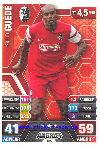 Match Attax 14/15 - Karim GUÉDÉ - SC Freiburg - Nr. 105