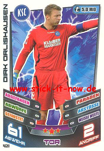 Match Attax 13/14 - Karlsruher SC - Dirk Orlishausen - Nr. 421