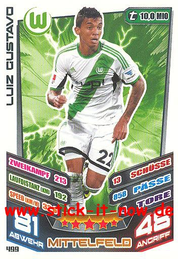 Match Attax 13/14 EXTRA - LUIZ GUSTAVO - Nr. 499