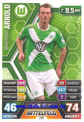 Match Attax 14/15 - Maximilian ARNOLD - VfL Wolfsburg - Nr. 319