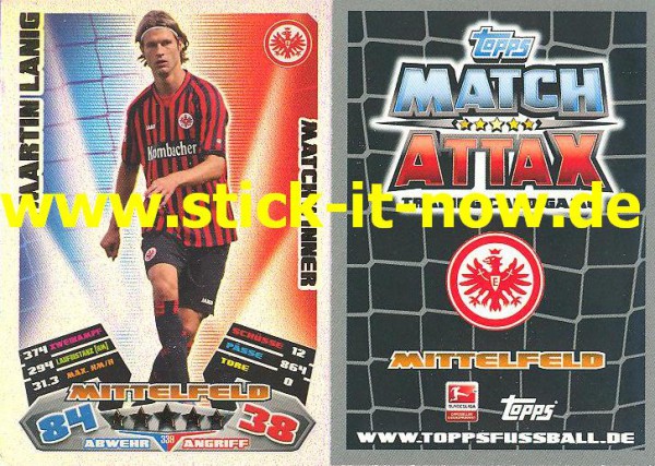 Match Attax 12/13 - Matchwinner - Martin Lanig - Ein. Frankfurt - Nr. 339