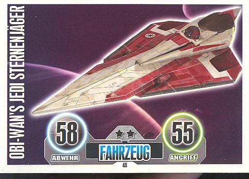 Force Attax - OBI-WAN'S JEDI STERNENJÄGER - Fahrzeug - Die Republik - SERIE 1 (2010)