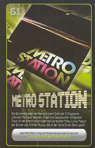 Starzone Sammelkarte - METRO STATION - Rewe - Nr. 61