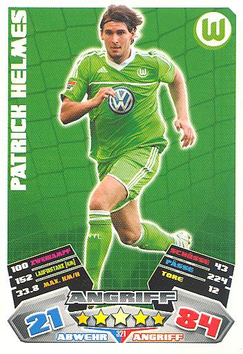 Match Attax 12/13 - Patrick Helmes - VfL Wolfsburg - Nr. 321