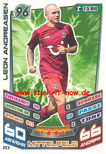 Match Attax 13/14 - Hannover 96 - Leon Andreasen - Nr. 153