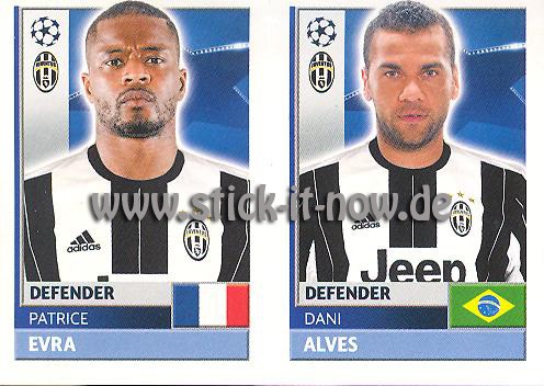 Topps Champions League Sticker 16/17 - Nr. JUV 6 + 7