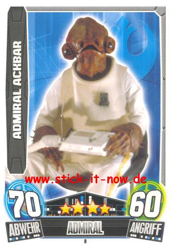 Force Attax Movie Collection - Serie 3 - ADMIRAL ACKBAR - Nr. 8