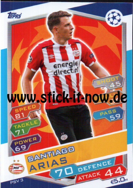 Match Attax Champions League 16/17 - Nr. PSV 3