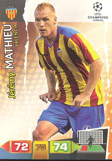 Jeremy Mathieu - Panini Adrenalyn XL CL 11/12 - FC Valencia