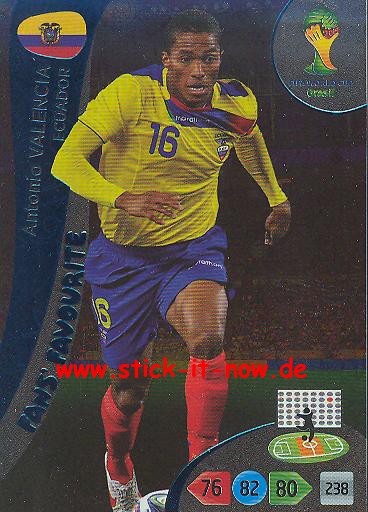 Panini Adrenalyn XL Brasil WM 2014 - Fans Favourites - Antonio VALENCIA