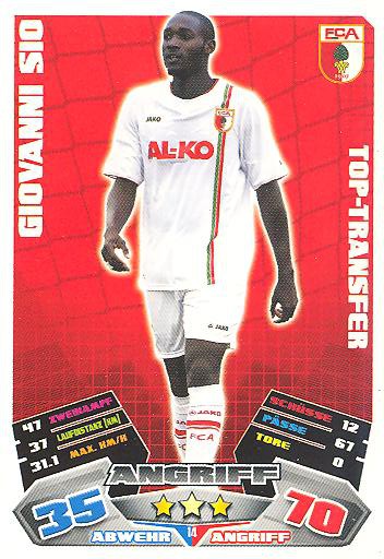 Match Attax 12/13 - Giovanni Sio - FC Augsburg - Nr. 14