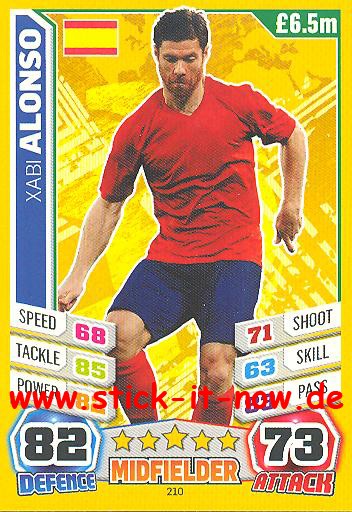 Match Attax "World Stars WM 2014" - XABI ALONSO - Nr. 210