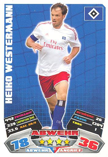 Match Attax 12/13 - Heiko Westermann - Hamburger SV - Nr. 131