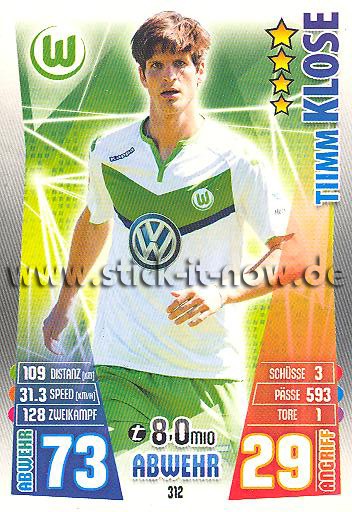 Match Attax 15/16 - Tiimm KLOSE - VfL Wolfsburg - Nr. 312