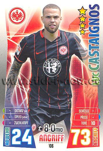 Match Attax 15/16 - Luc CASTAIGNOS - Ein. Frankfurt - Nr. 106