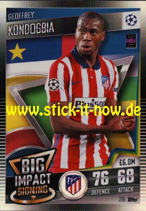 Topps Match Attax 101 (2021) - Nr. 216 ( Big Impact Signing )