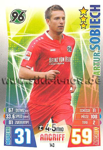 Match Attax 15/16 - Artur SOBIECH - Hannover 96 - Nr. 143