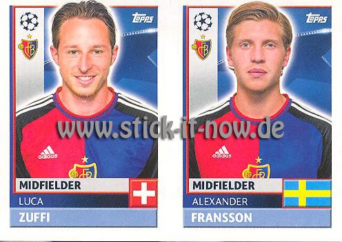 Topps Champions League Sticker 16/17 - Nr. BAS 10 + 11