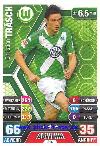 Match Attax 14/15 - Christian TRÄSCH - VfL Wolfsburg - Nr. 314