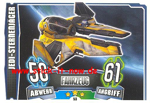 Force Attax - Star Wars - Clone Wars - Serie 4 - JEDI-STERNENJÄGER - Nr. 53