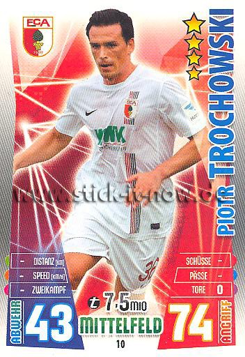 Match Attax 15/16 - Piotr TROCHOWSKI - FC Augsburg - Nr. 10