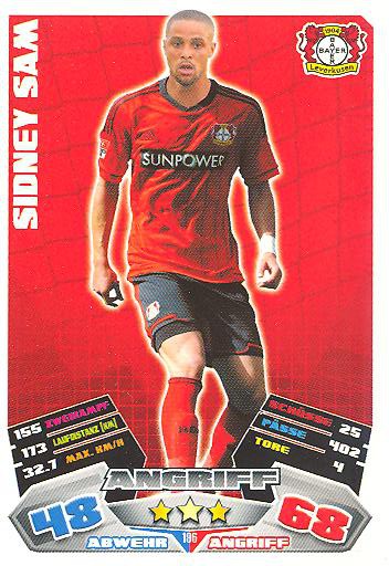 Match Attax 12/13 - Sidney Sam - Bayer Leverkusen - Nr. 196