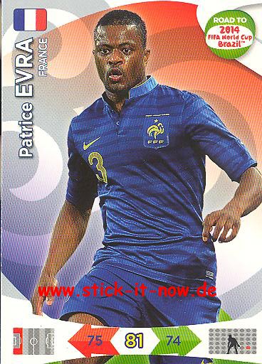 Panini Adrenalyn XL Road to WM 2014 - Patrice EVRA