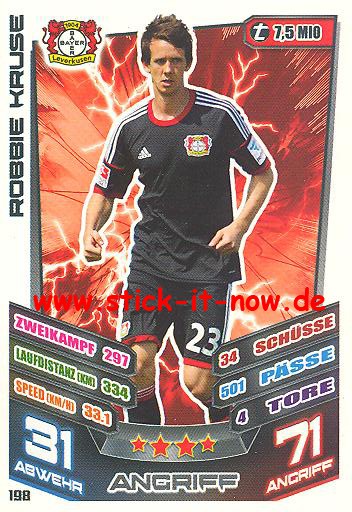 Match Attax 13/14 - Bayer Leverkusen - Robbie Kruse - Nr. 198