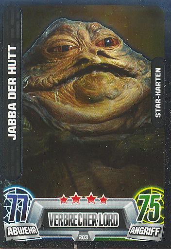 Force Attax Movie Collection - Serie 2 - Star-Karte - Jabba der Hutt - Nr. 203