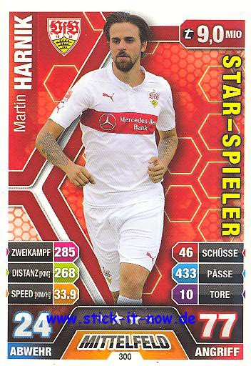 Match Attax 14/15 - Martin HARNIK - VfB Stuttgart - Nr. 300 (Star-Spieler)