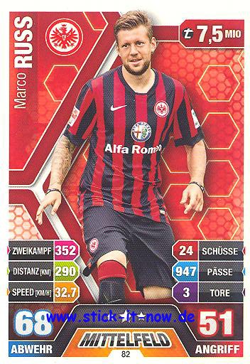 Match Attax 14/15 - Marco RUSS - Ein. Frankfurt - Nr. 82