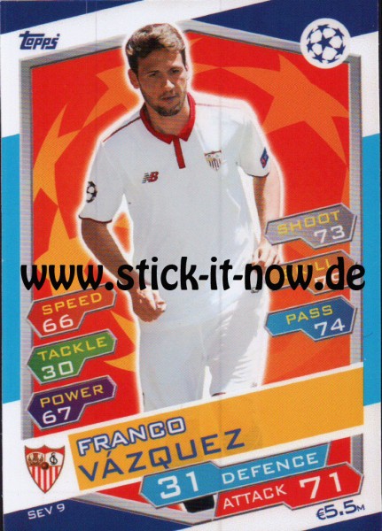 Match Attax Champions League 16/17 - Nr. SEV 9