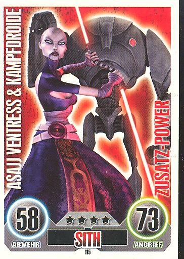 Force Attax - ASAJJ VENTRESS & KAMPFDROIDE - Zusatz-Power - SERIE 1 (2010)