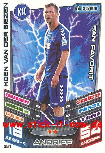 Match Attax 13/14 EXTRA - Fan Favoriten - KOEN VAN DER BIEZEN - Nr. 567