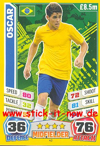 Match Attax "World Stars WM 2014" - OSCAR - Nr. 42