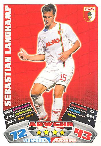 Match Attax 12/13 - Sebastian Langkamp - FC Augsburg - Nr. 8