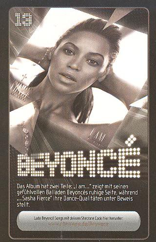 Starzone Sammelkarte - BEYONCE - Rewe - Nr. 13